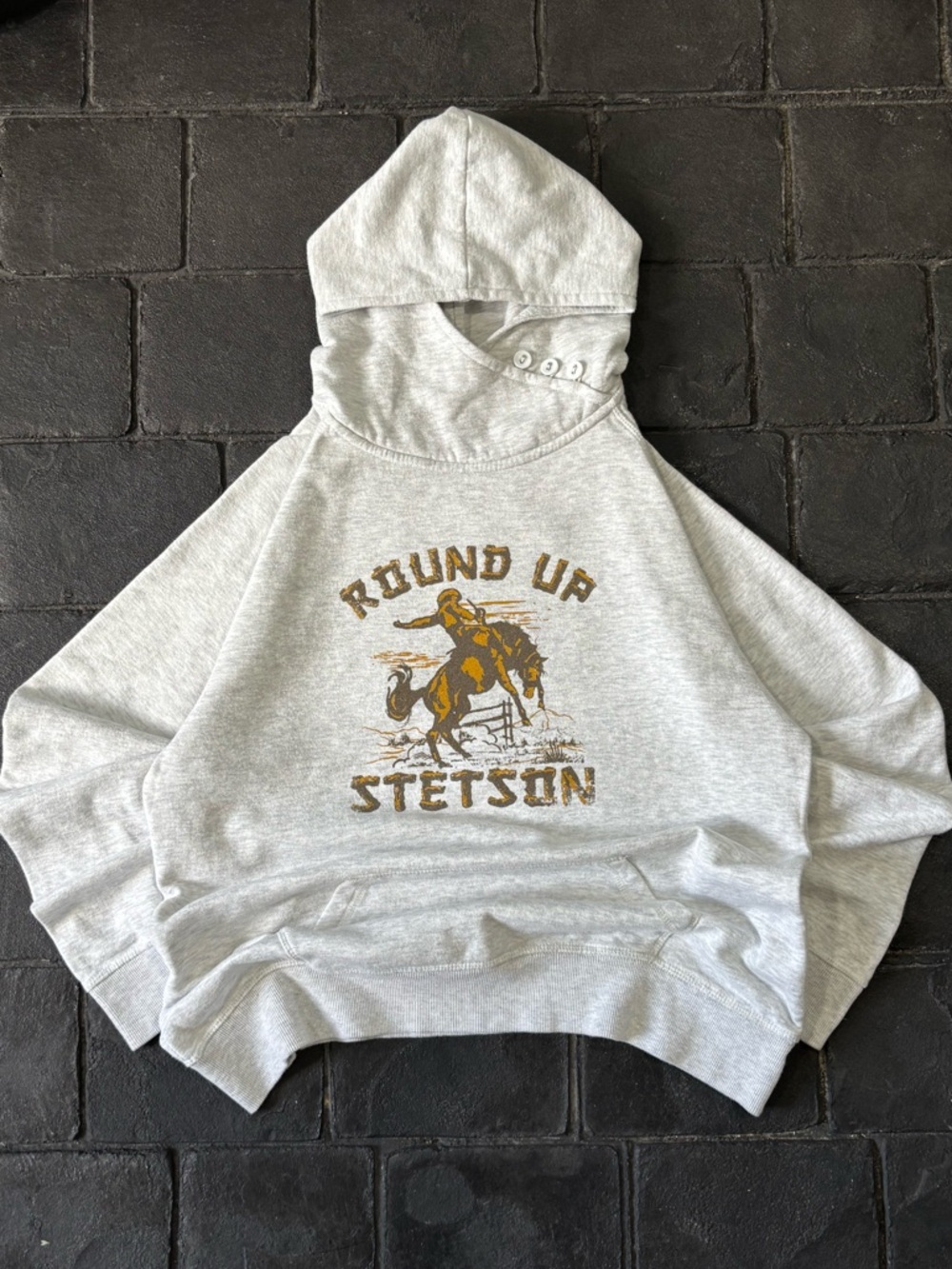 Stetson women’s Round Up western hoodie oatmeal/ gray Size large